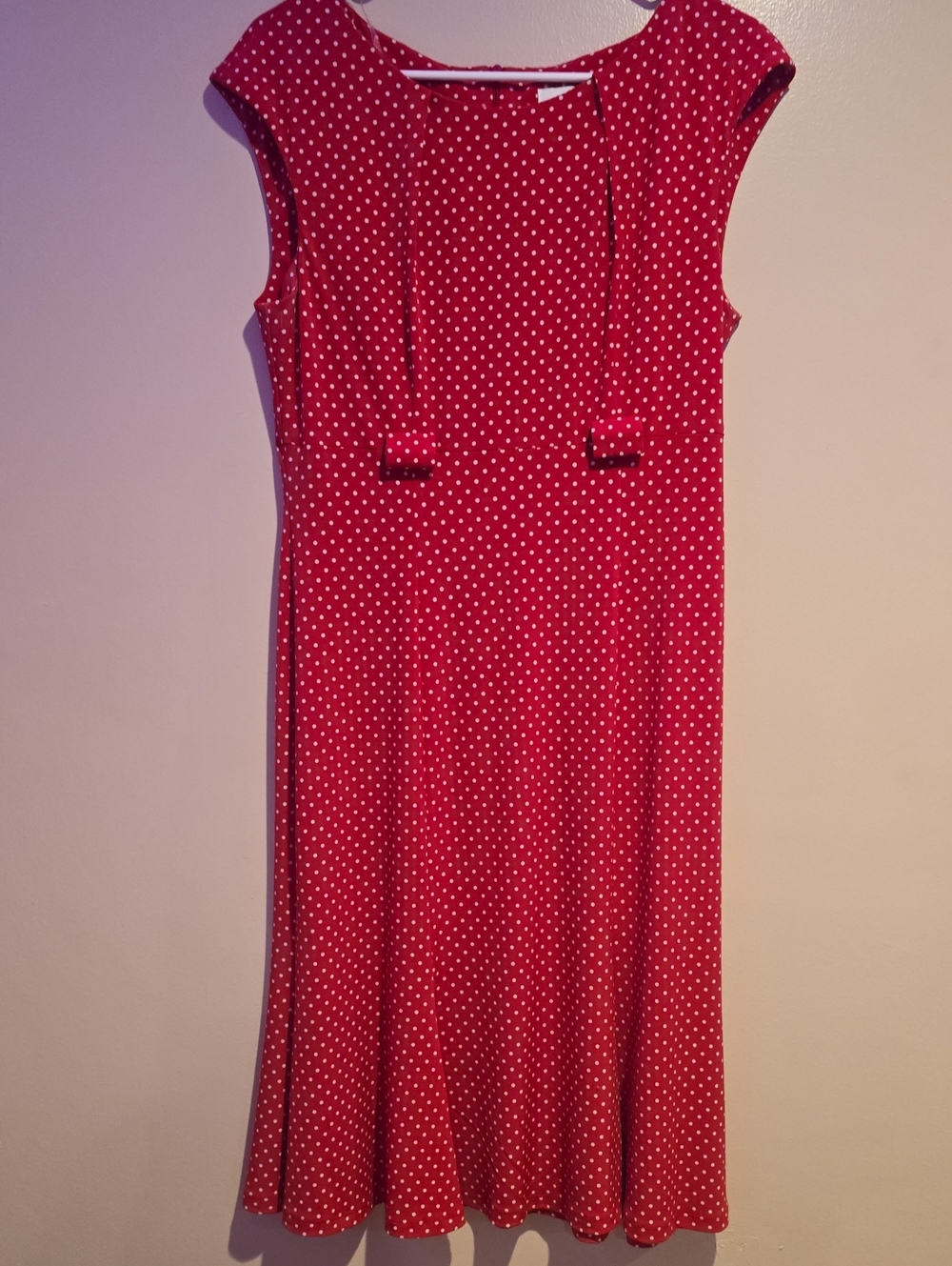 NorthStyle Red Polka Dot Midi Dress